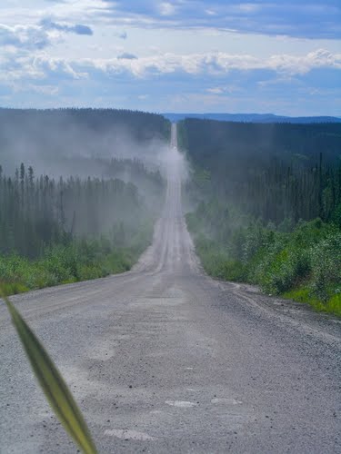 Driving a dusty Route 389 